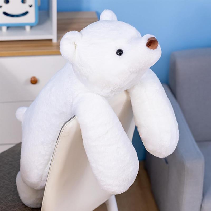 SNOWOLF 23.6“， 31.5”， 39.4”Giant Weighted Bear Stuffed Animals White Bear Brown Bear Plush Throw Pillow Super Cute Kawaii Plushie Polar Bear Hugging Toys Gifts for Boys Girls Valentine's Gift Easter Gift