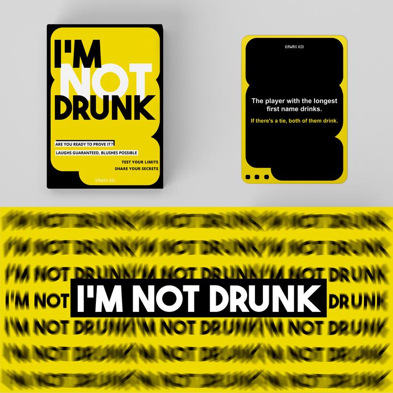 I'M NOT DRUNK Party Drinking Game For Game Nights, 21st Birthday Gift & Bachelorette Party Game W  55 Cards, Drinking Card Game, Get The Party Started