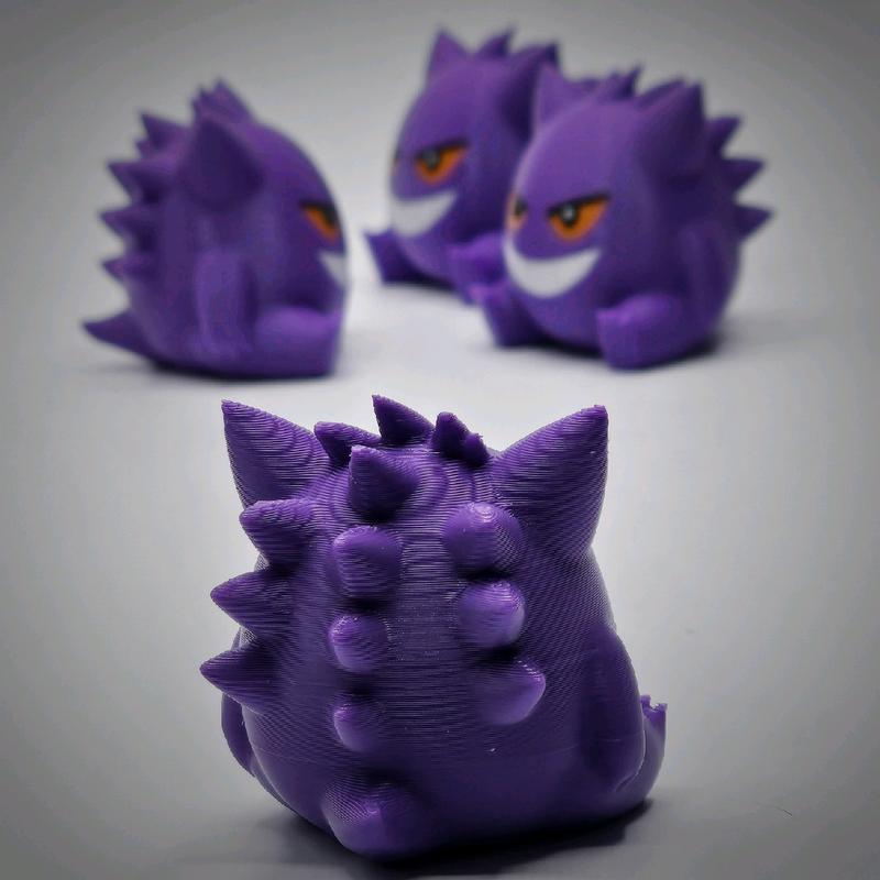 Gengar Multicolor 3d Printed Mini Figurine