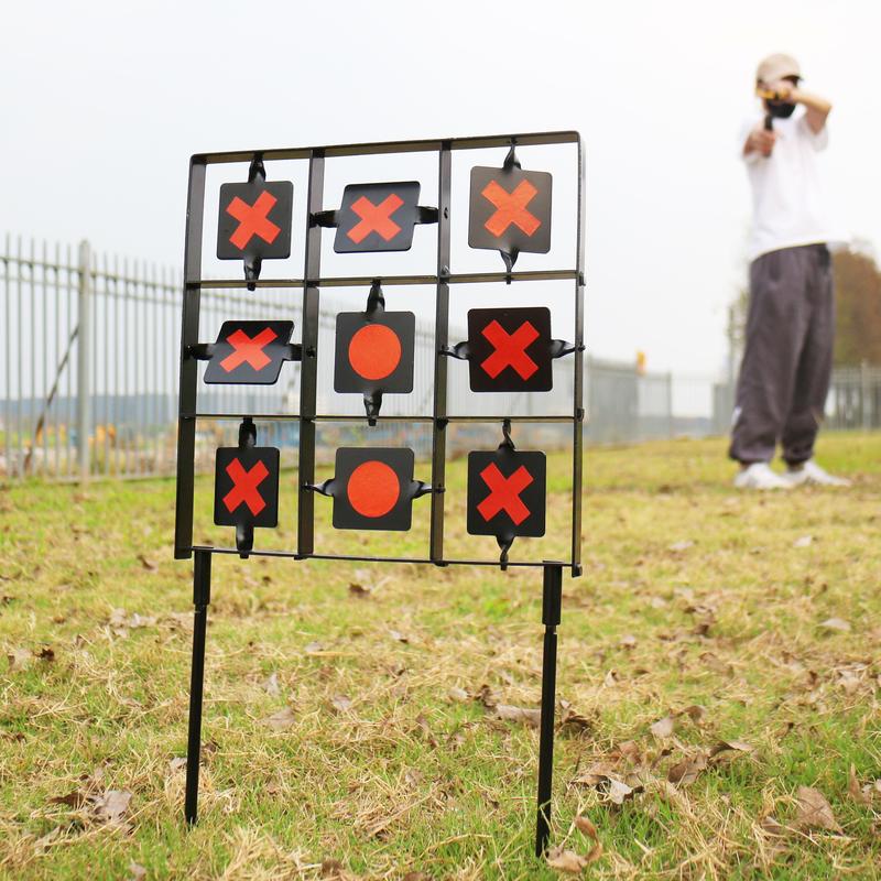 Interactive Shooting Training Game with 9-Square Grid Target and Accessories