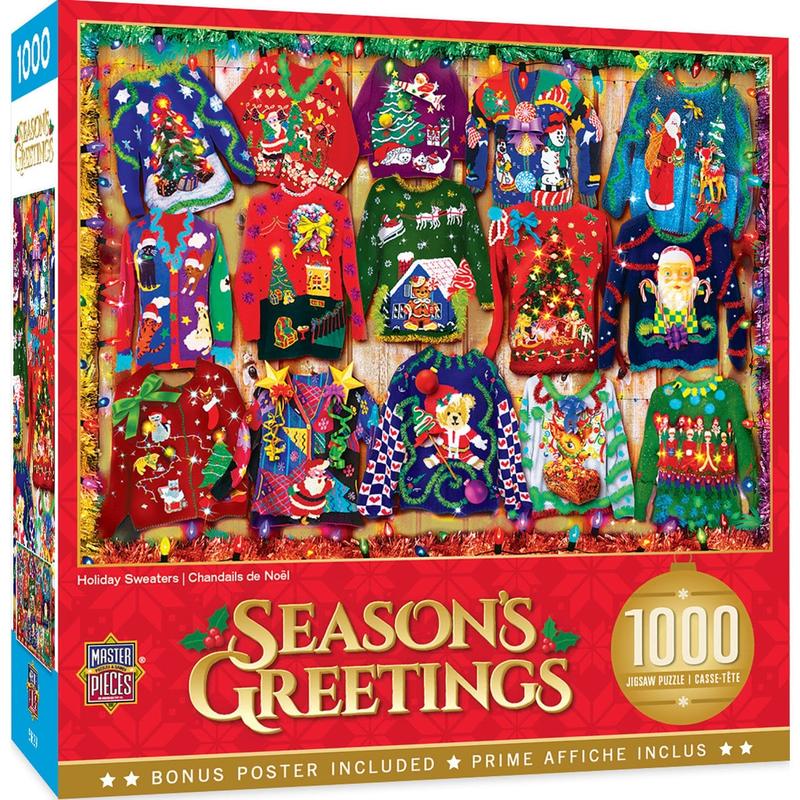 MasterPieces - Season's Greetings - Holiday Sweaters 1000 Piece Jigsaw Puzzle