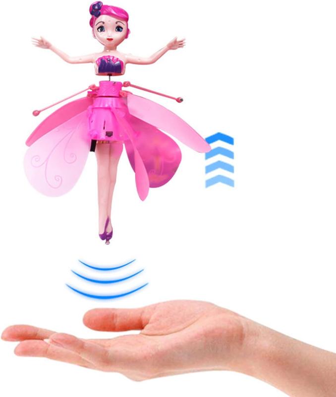 Magical Flying Toy Doll with Crystal Wings, Girls Gifts, Interactive Kids Toys for Girls and Boys Ages and up