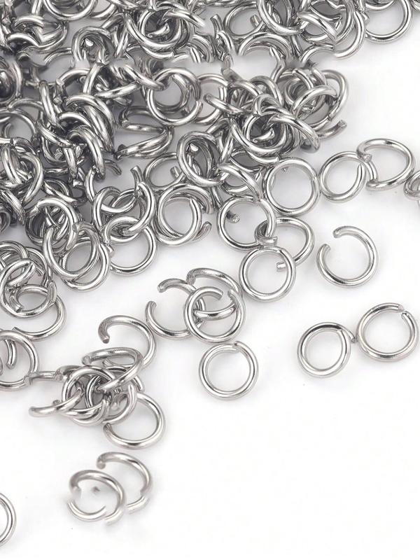 Stainless Steel Open Jump Ring for Jewelry Making (200pcs), Simple DIY Jewelry Accessories for Women & Girls, DIY Jewelry Making Supplies