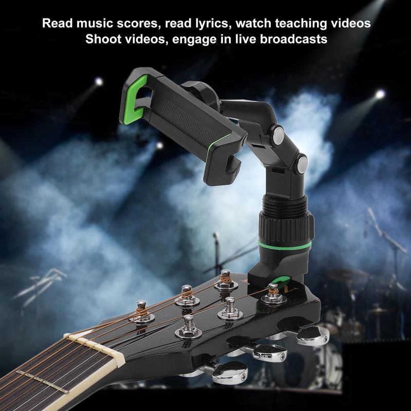 Guitar Head Phone Holder Mount for Teaching Video Recording 10Pcs Picks Wiping Cloth