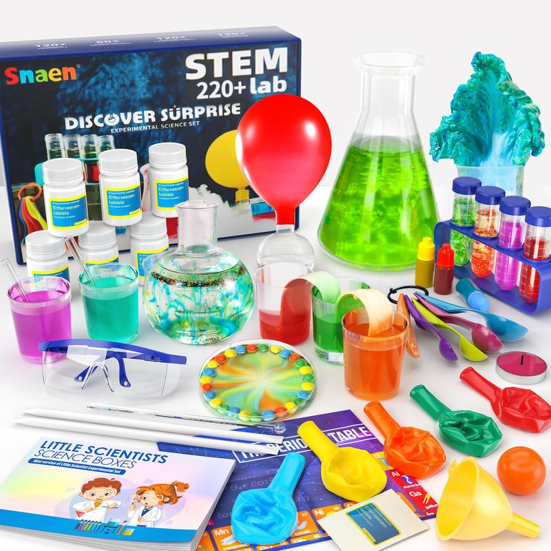 Science Kit with 220+ Science Lab Experiments,DIY STEM Educational Learning Scientific Tools  Toys Gift