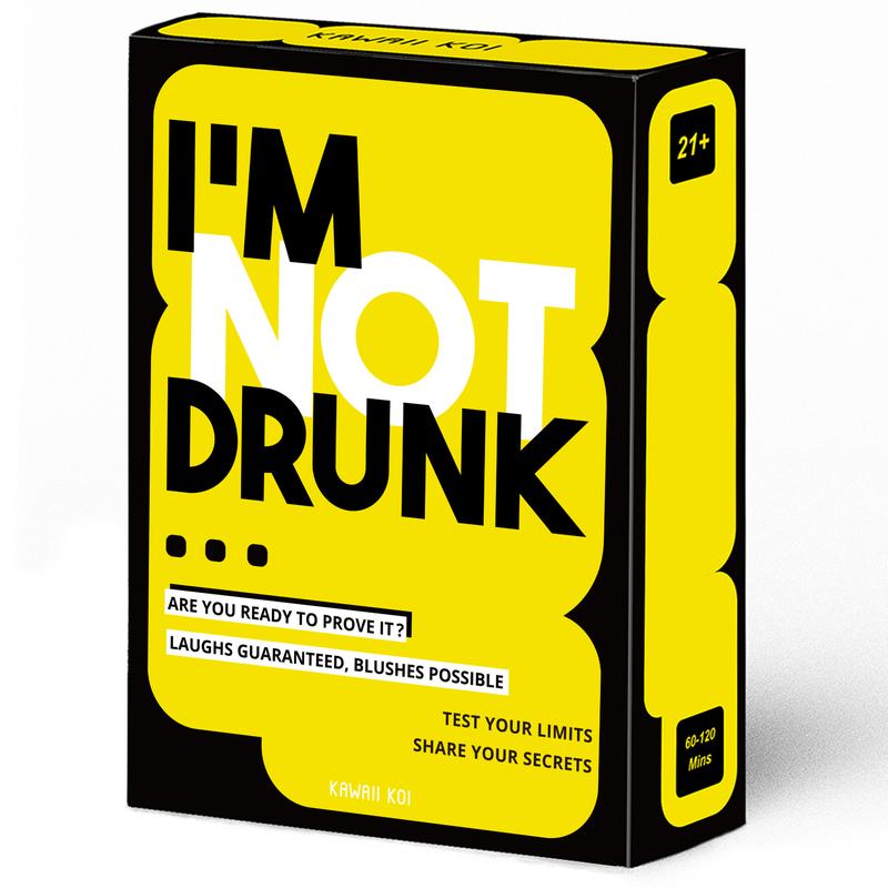 I'M NOT DRUNK Party Drinking Game For Game Nights, 21st Birthday Gift & Bachelorette Party Game W  55 Cards, Drinking Card Game, Get The Party Started