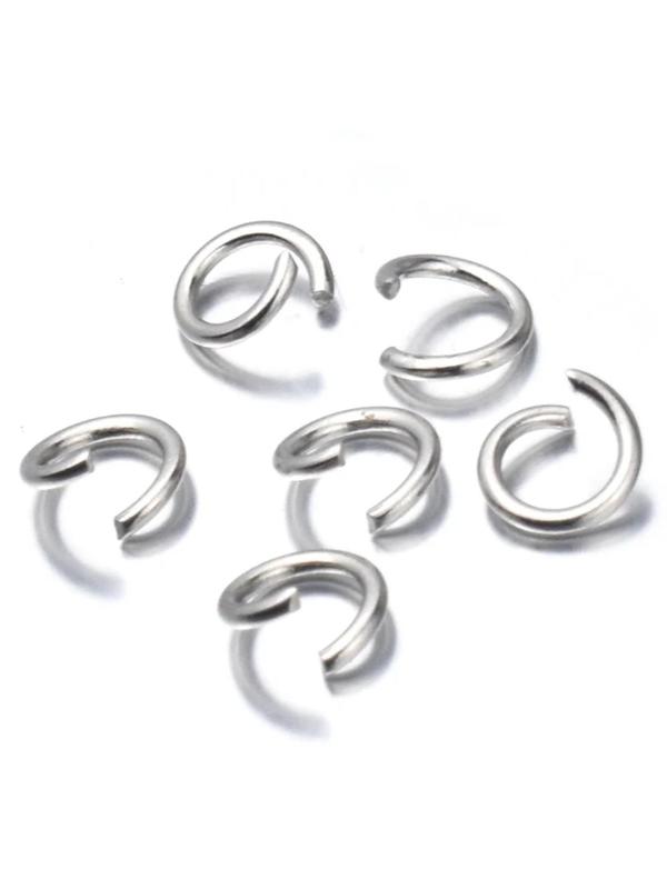 Stainless Steel Open Jump Ring for Jewelry Making (200pcs), Simple DIY Jewelry Accessories for Women & Girls, DIY Jewelry Making Supplies