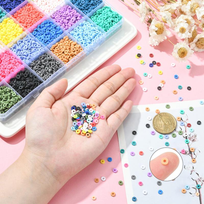 9500PCS of Clay Bead Bracelet Making Kit, 24 Color Polymer Bead and jewelry kit, elastic rope with pendant, suitable for children and adults craft gifts jewelry making kit for adults