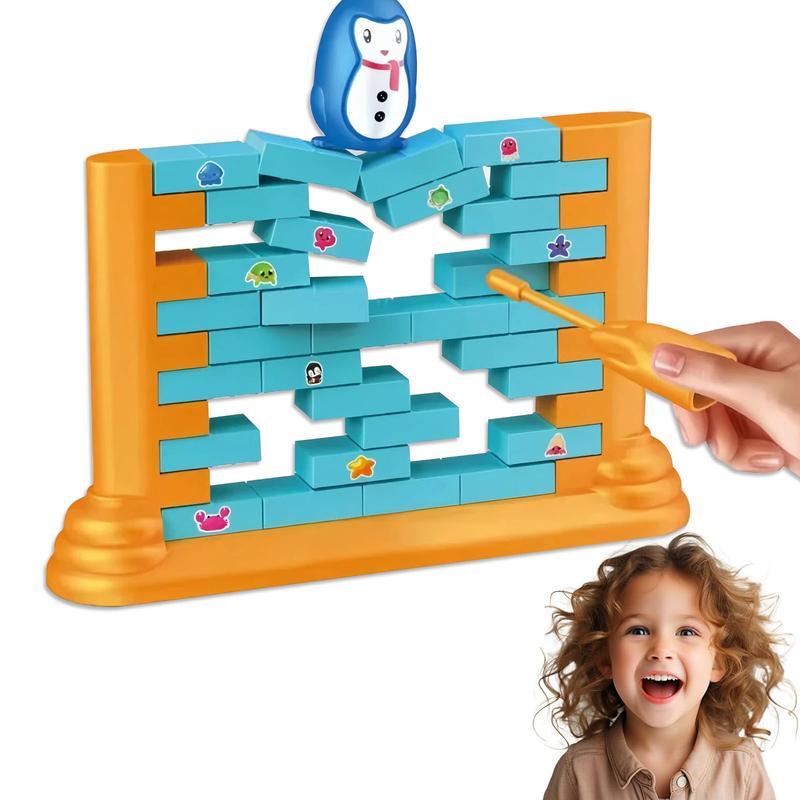 Stacking Brick Games, Save The Penguin Game,Fun Family Game for Boys and Girls, Parent-Child Interaction Toy, Develop Skills and Strategy, Gameroom Games for Indoor and Outdoor Parties, Family Game Nights, and More