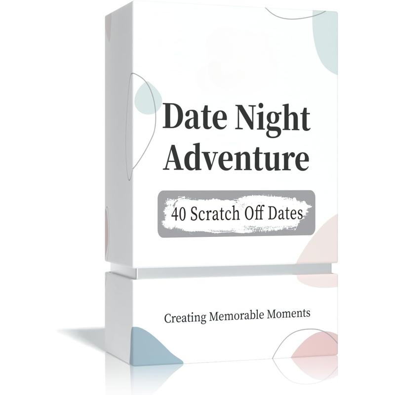 40 Date Ideas Card Games for Couples Date Night - Unique Date Deck Scratch Off Cards, Gifts for Boyfriend - Romantic Newlywed and Wedding Anniversary Couples Gifts for Him and Her