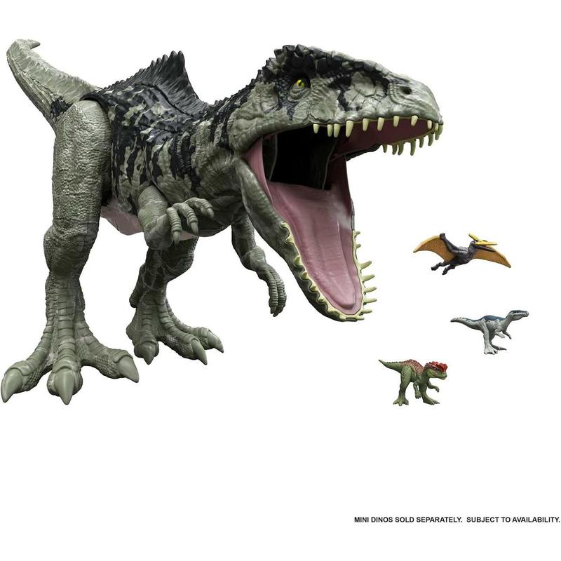 Jurassic World Super Colossal Dinosaur Action Figure, Large Allosaurus Dino Toy with Eating Feature, 3+ Feet Long