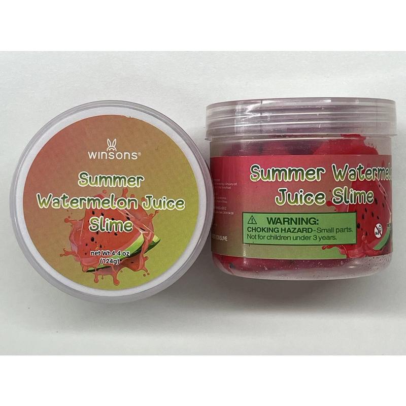 Winsons Summer Watermelon Juice Slime-Safe and non-toxic, the rich watermelon smell will put you in summe Fruit Butter Slime Party Favors