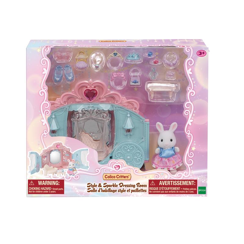 Calico Critters Style & Sparkle Dressing Room, Dollhouse Playset with Figure and Accessories