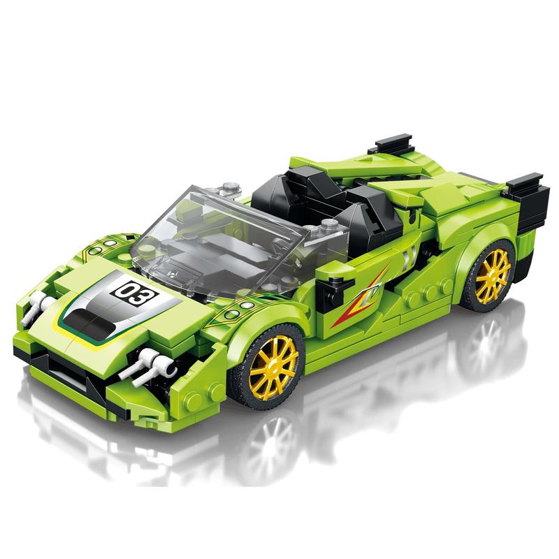 Green Super Car Building Blocks, 363pcs box Model Car Building Blocks, Creative Blocks Building Toy for Kids & Adults