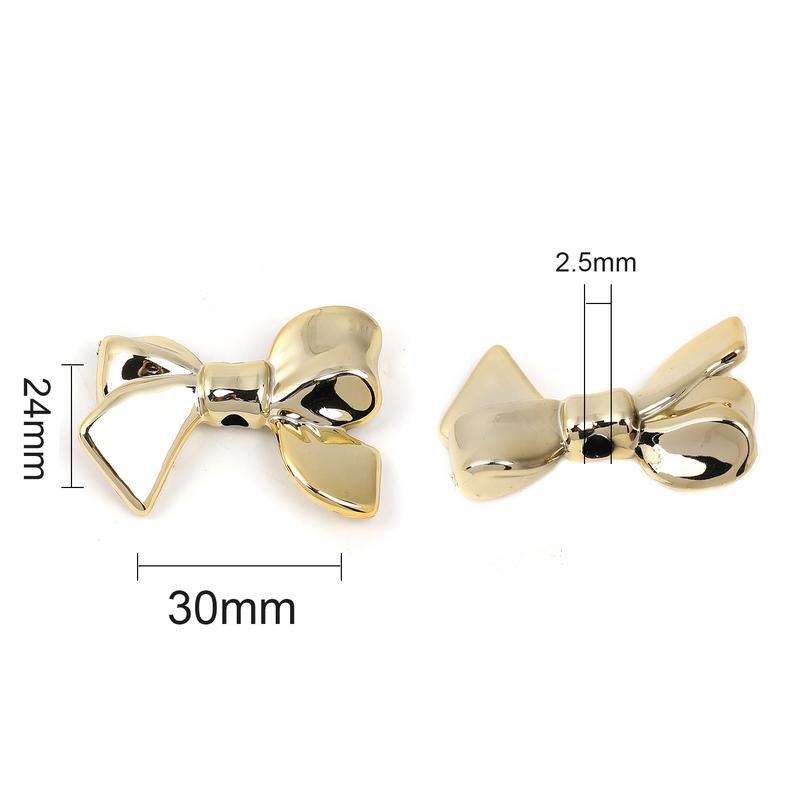 100Pcs UV plated hole bow to make diy headband mobile phone case chain decoration car pendant material