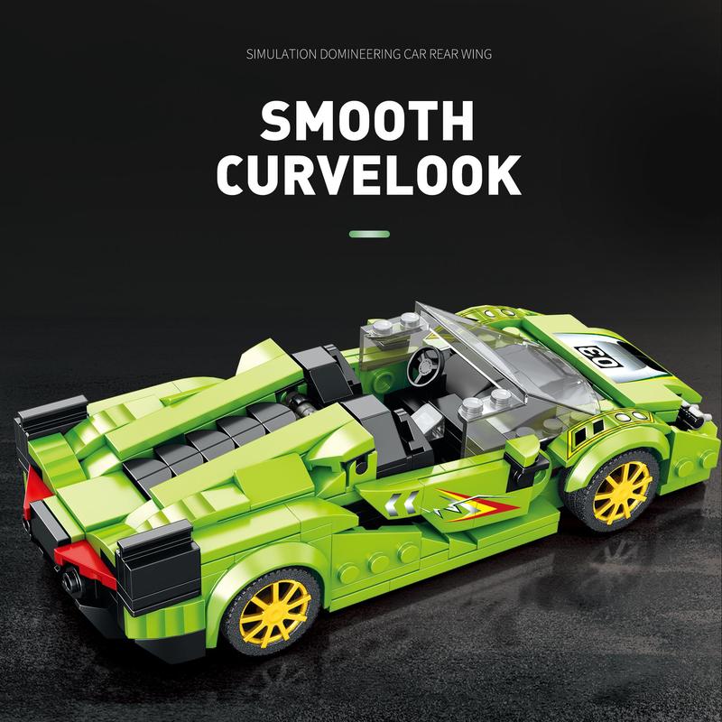 Green Super Car Building Blocks, 363pcs box Model Car Building Blocks, Creative Blocks Building Toy for Kids & Adults