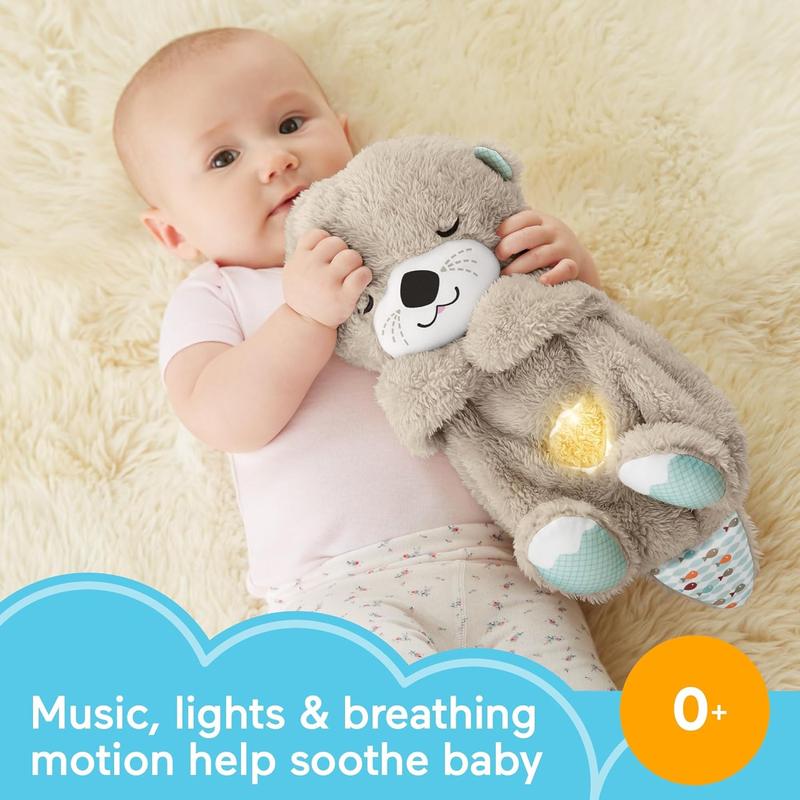 Anxiety Relief Plush Animal Breathing Relief Plush Animal Baby Sound Machine with Sensory Details Music Lights and Rhythmic Breathing Movements