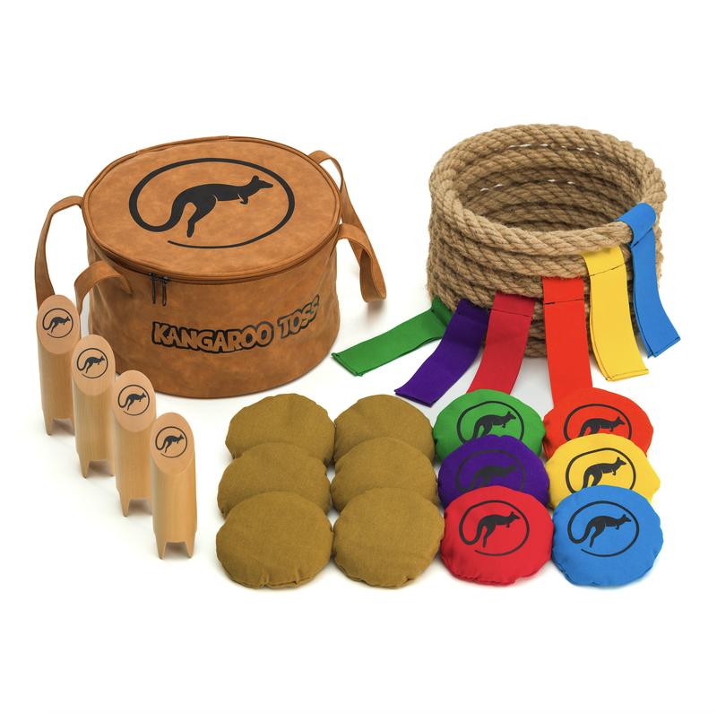 KANGAROO TOSS: Official Set - Outdoor Games-Beach Toys-Yard Games-Backyard Games-Lawn Games-Camping-Ladder Toss-Bocce-Cornhole- for Adults and Family