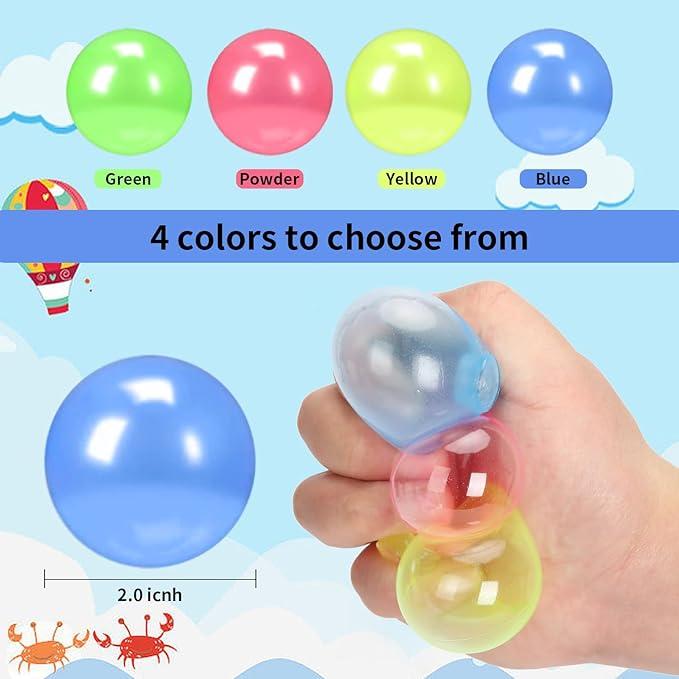 12 Pack Glow in The Dark Sticky Balls, Party Favors Fidget Toys Stress Balls for Kids and Adults, Lumi Balls Toys,Ceiling Balls,Sensory Balls,Dream Balls