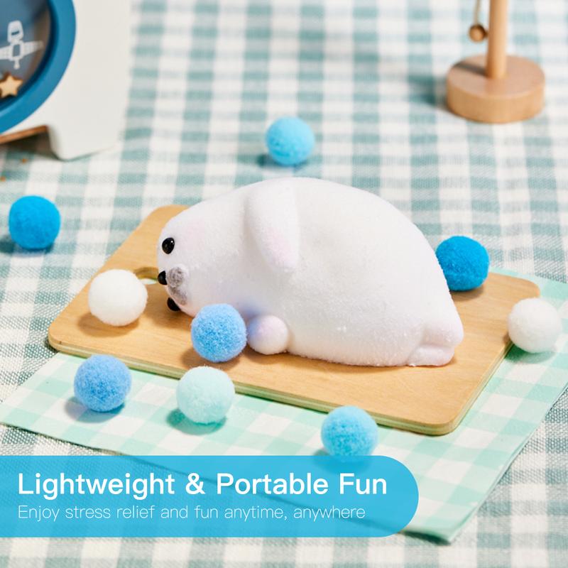 Tabasquishy Handmade White Seal Taba Squishy – Perfect Stress Relief Toy