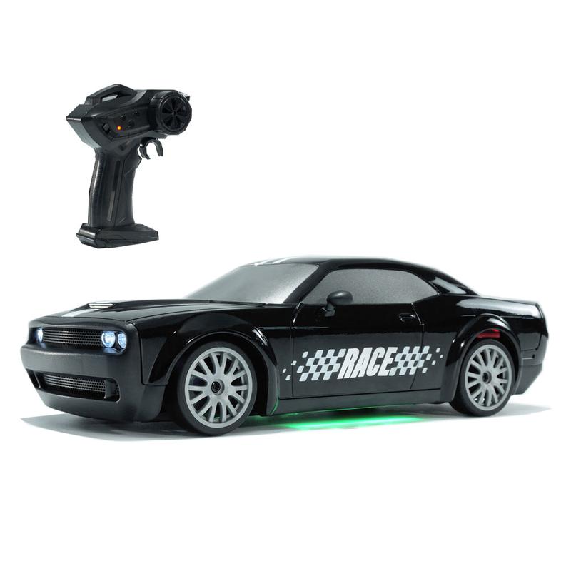 Christmas Gifts Dodge Challenger RC Drift Car 2.4G Full Scale Stunt Car 4WD Electric RC Racing Car With Lights r34diecast rc model rc drift hellcat megalodon monster carro  de 100  hp spiderman