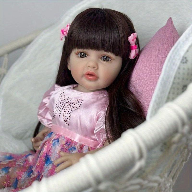 Life-like Reborn Teenager Girl Doll, Full Soft Silicone Body Reborn Doll, Lovely Dress Up Toy, 55 CM Silicone Reborn Baby Doll, Creative Birthday and Holiday Gift Options