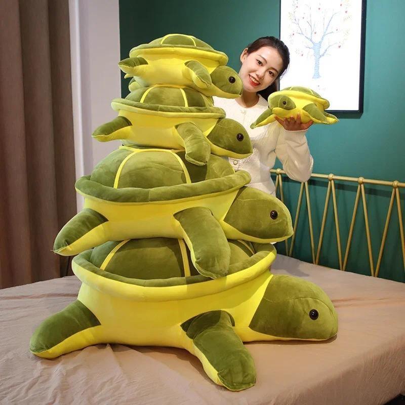 Lovely turtle plush toy soft rubber animal room decoration birthday gift