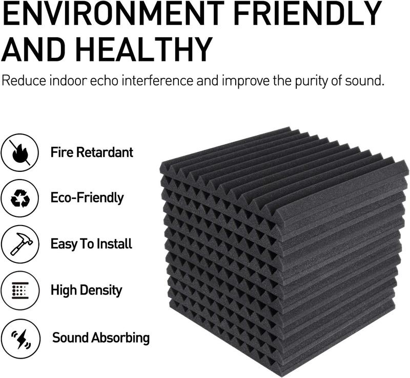 24 Packs Acoustic Foam Panels 1