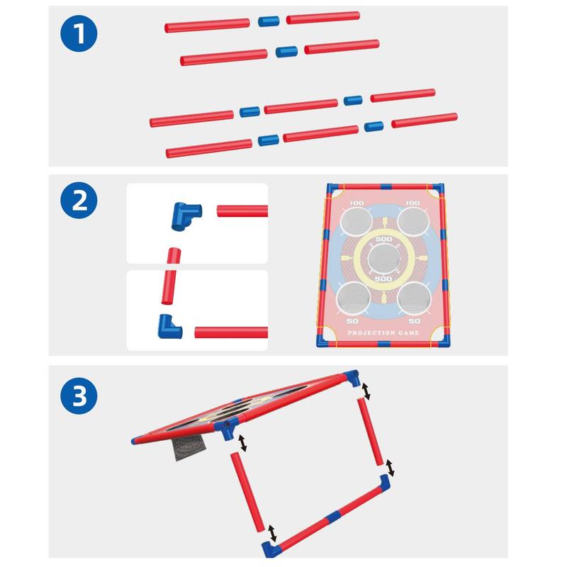 Outdoor Sandbag Throwing Board Toy Set, 1 Count Sandbag Throwing Board & 8 Counts Sandbag, Interactive Competition Toy for Multiple People