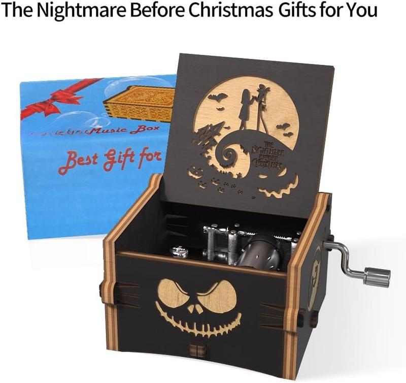 The Nightmare Before Christmas Music Box - Engraved Mini  Music Box Gift, Melody This is , Home Decor for  Thanksgiving Christmas Boys and Girls