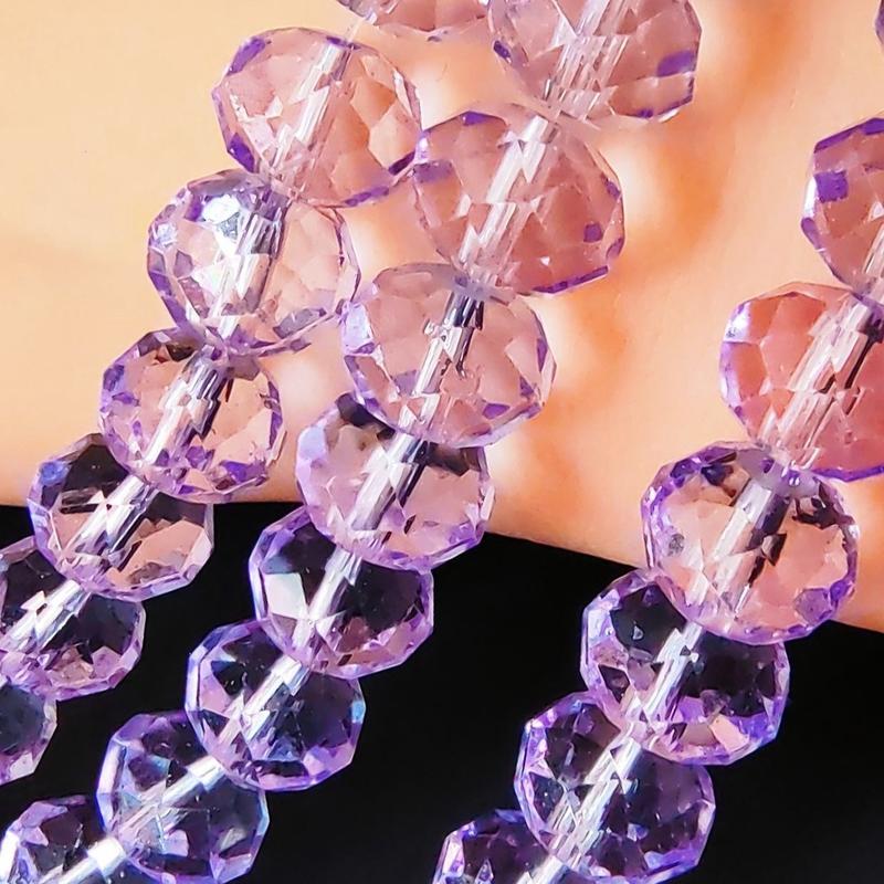 DIY 6mm flat crystal faceted glass beads Porcelain beads bracelet kit jewelry making