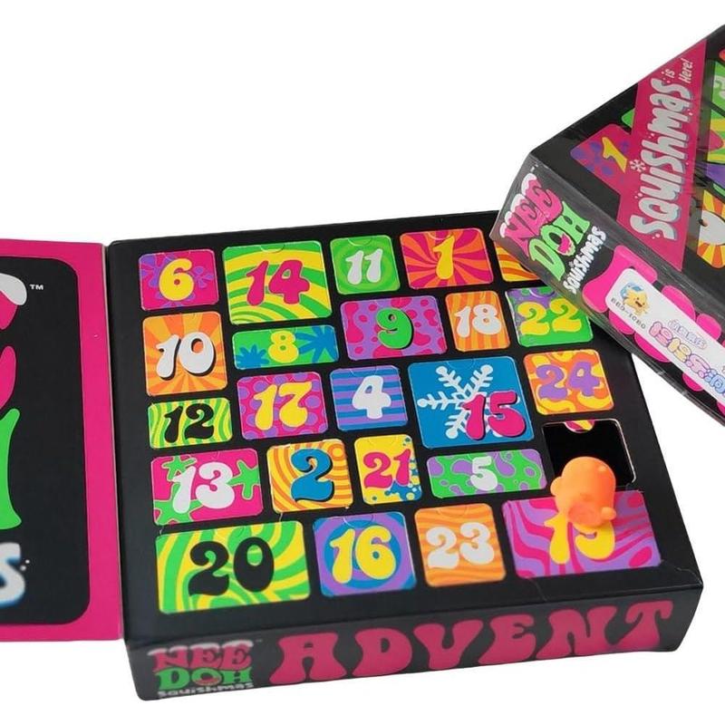 Nee Doh Squishmas Advent Calendar 2024, Nee doh advent calendar, Christmas Squishy Advent Calendar 2025, 24 Day Squishies Christmas Countdown Calendar with 24 Piece Mini Squeeze Tοys Xmas Gift