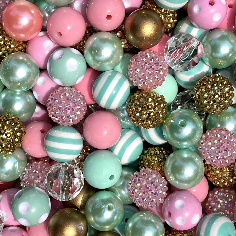 Mermaid Mix - 20mm Bubble Gum Bead Mixes, Chunky Bead Mixes bubblegum beads