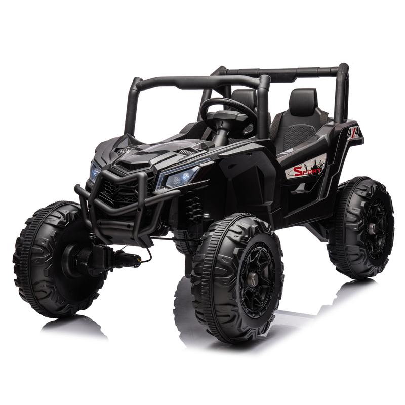 24V Ride On XXL UTV car for kid,2seater with two safety belts, Side by Side 4x4 Ride on Off-Road Truck with Parent Remote Control, Battery Powered Electric Car w High Low Speed, two safety belts.