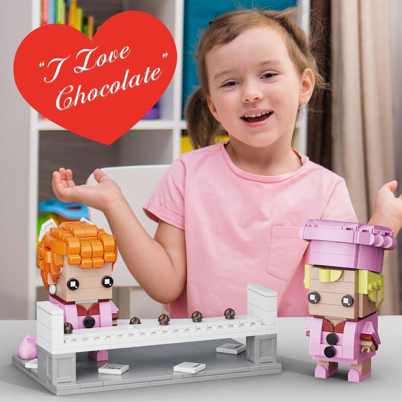 2 in 1 Lucy Figures Building Blocks Set, Ideal for Couples, Perfect Halloween Toys and Gifts for Fans and Kids (455pcs)