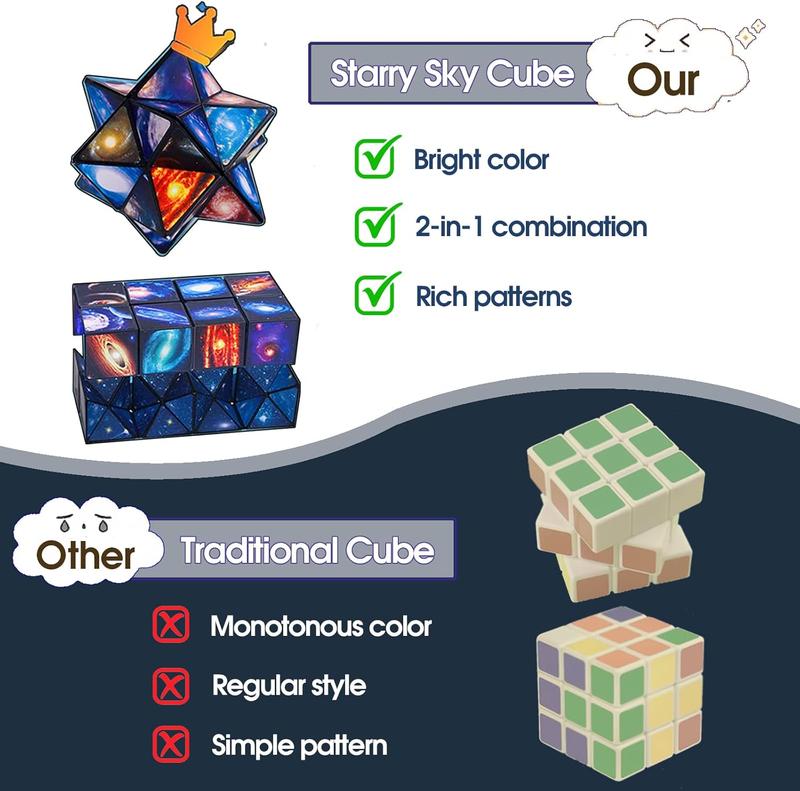 Toys for Boys Age 8-12 Gifts for 9 10 11 12 Year Old Boy Girls, Infinity Cube Fidget Toy for Kids Ages 8-10 Star Cubes for Boys Girl Toys 10-12 Years Old Birthday Presents Gift Ideas