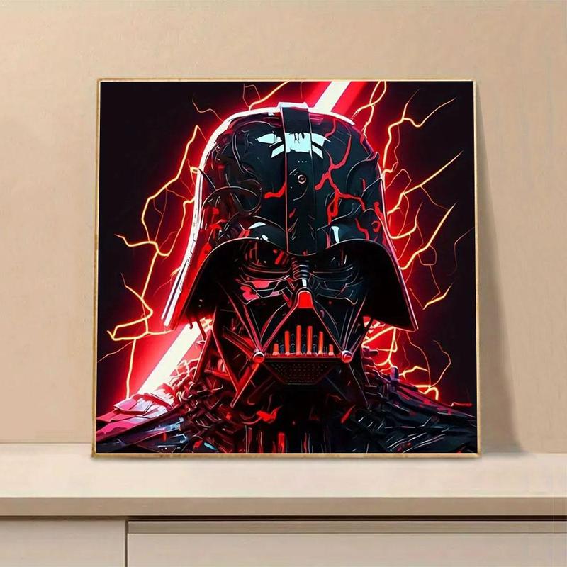 Star Wars Theme Darth Vader Pattern DIY Diamond Arts Colorful Painting Kit without Frame, DIY 5D Diamond Art Painting for Home Bedroom Wall Decor