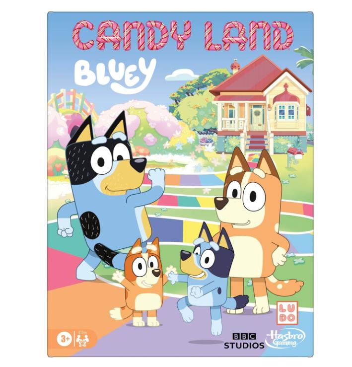 Hasbro Gaming Candy Land Bluey Edition Board Game | Ages 3 and Up | 2-6 Players | Play as Dad, Mum, Bluey, Bingo, Muffin, or Socks | Preschool Games | Kids Gifts