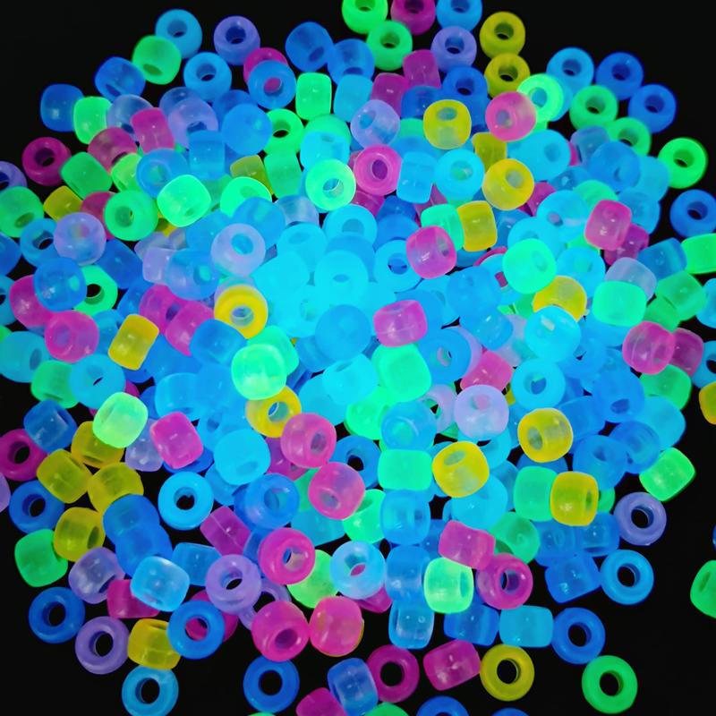 1000pcs pack Mixed Color Luminous Beads, Glow In The Dark Pony Beads, DIY Jewelry Making Supplies For Bracelet Necklace