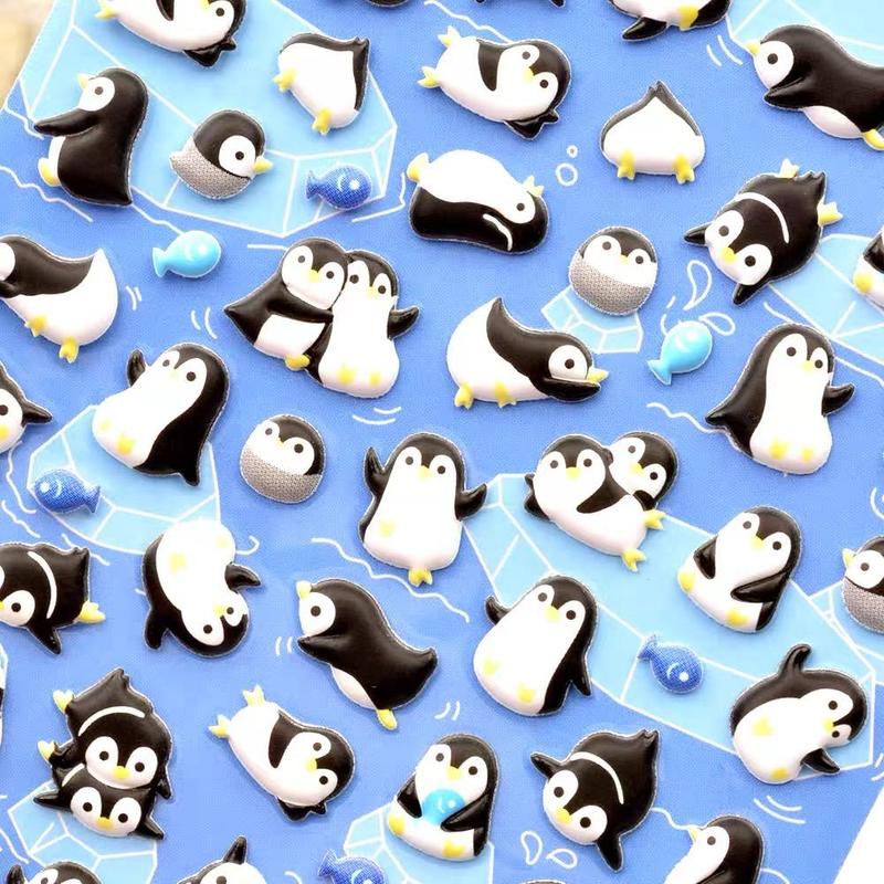 1 Sheet Cartoon Penguin Pattern Sticker, Cute Multi-purpose Sticker For DIY Craft, Decoration, Hand Account