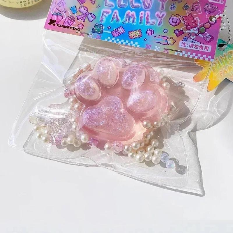 Cat claw pinch toy slow rebound decompression transparent cube gift sticky relaxation toy