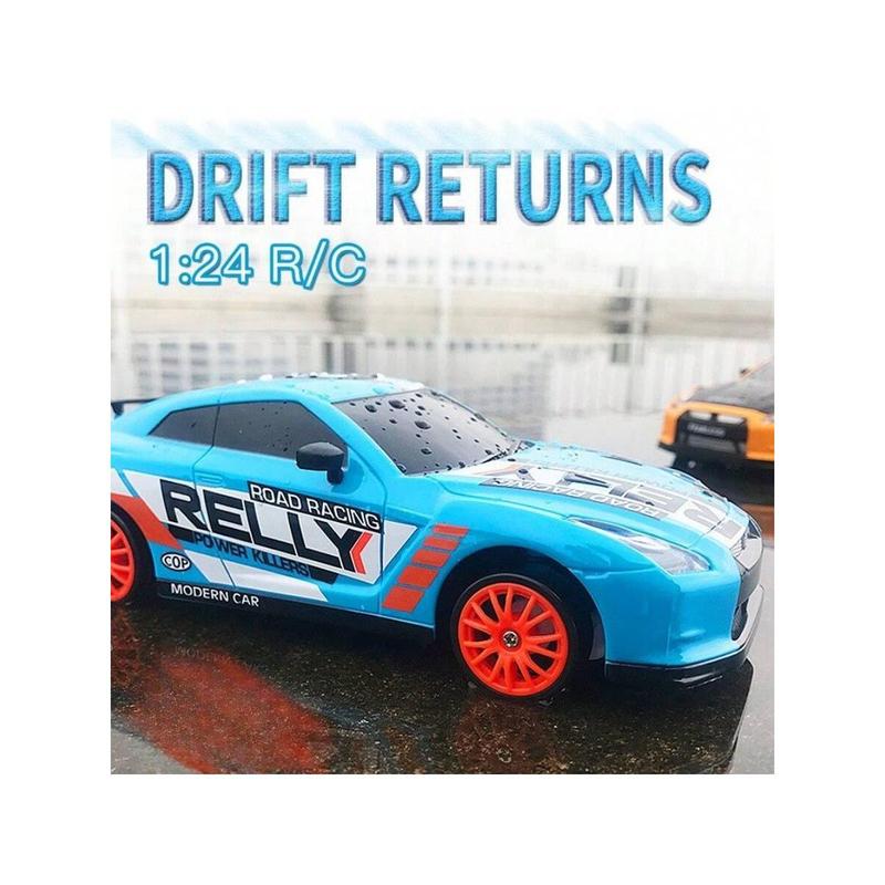 Remote-Controlled Racing Car, 2.4G Mini Four-Wheel Drive Racing Car, High-Speed Toy Car, Up To 15mph, Aluminum Alloy Hood, Replaceable Tires, Children's Christmas gifts