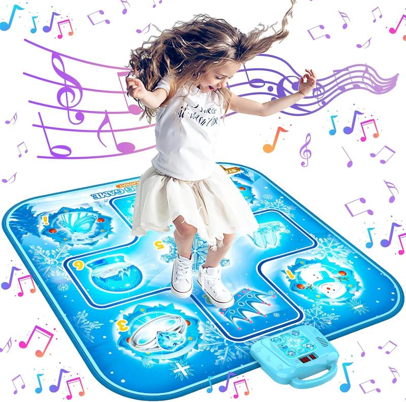 Dance Mat Toys for Girls  , Girls Toys Age 6-8, Gifts for  Year Old Girls, Dance Pad with LED Lights, 6 Game Modes, Built-in Music, Christmas Birthday Gifts for Kids