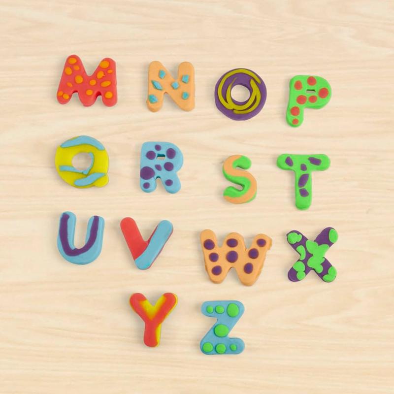 Play-Doh Fundamentals Letters with 26 Letter Stamper Tools, 6 Cans of Assort. Colors, Back to School Classroom Supplies, Kids Arts & Crafts, Preschool Toys, Ages 3+