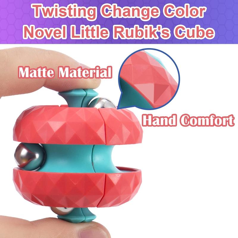 Unique Orbit Ball Fidget Toy, Novelty Beads Track Infinity Cube Stress Relief Balls Creative Sensory Toys for Autistic ADHD Kids Adults