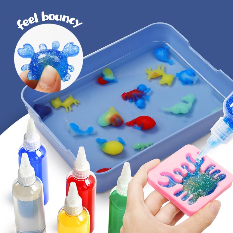 Creative 3D Magic Gels Water ELF- Make Colorful Toy Figures, Squishy Maker, Handmade Water Toys for Kids, Aqua Fairy Toy Set for Boys and Girls 3+