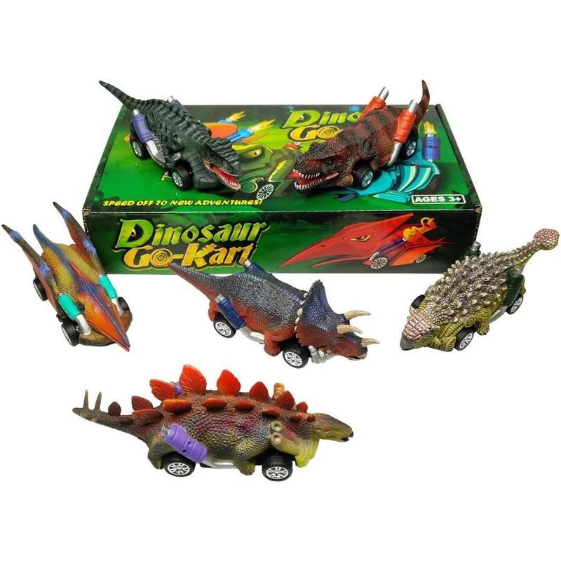 Dinosaur Toy Pull Back Cars,6 Pack Dino Toys for 3 Year Old Boys Girls and Toddlers,Boy Toys Age 3,4,5 and Up,Pull Back Toy Cars,Dinosaur Games with T-Rex