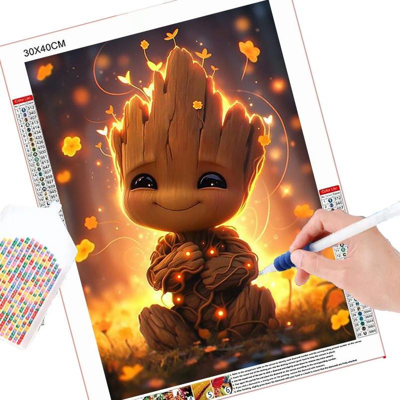 Cartoon Pattern DIY Diamond Art Painting Without Frame, DIY 5D Diamond Arts Painting Kit, Wall Art Decor For Home Living Room Bedroom