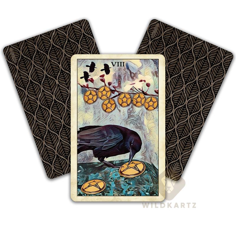 Crow Tarot Pocket Edition: 78 Tarot Card Deck & Guidebook; Divination tool for tarot readings, psychic readings, fortune telling, spiritual, unique tarot