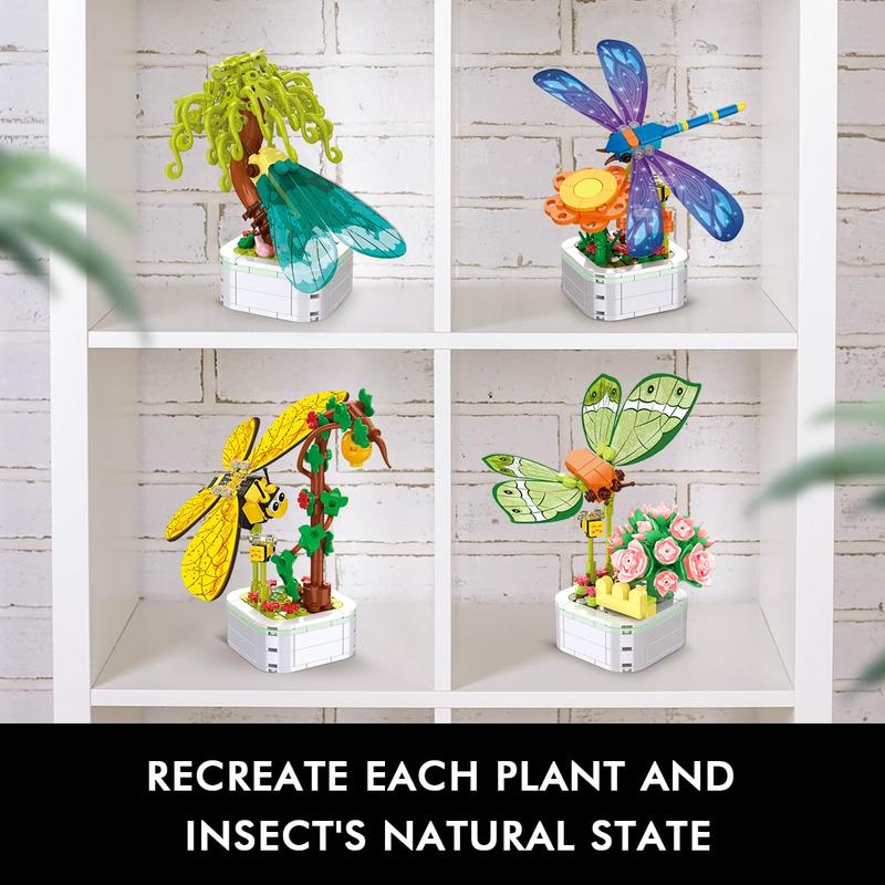 HOGOKIDS Insect Collection Building Set - 4 Packs Bug Building Toys, 830PCS